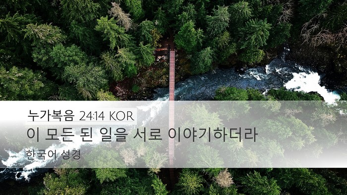 누가복음 24:14 KOR Bible Verse Image