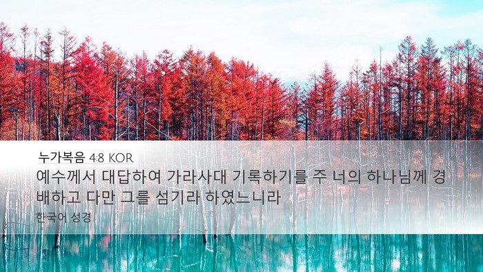 누가복음 4:8 KOR Bible Verse Image