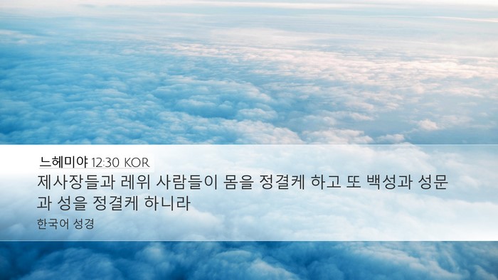 느헤미야 12:30 KOR Bible Verse Image