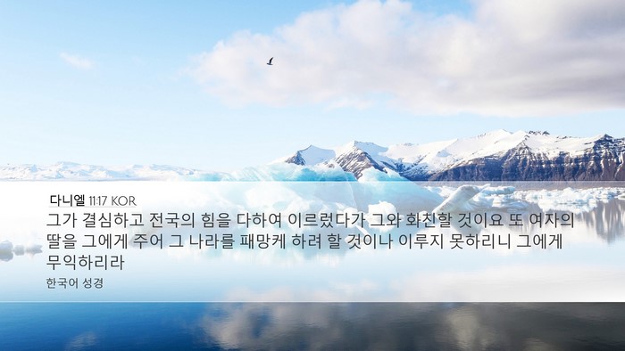 다니엘 11:17 KOR Bible Verse Image