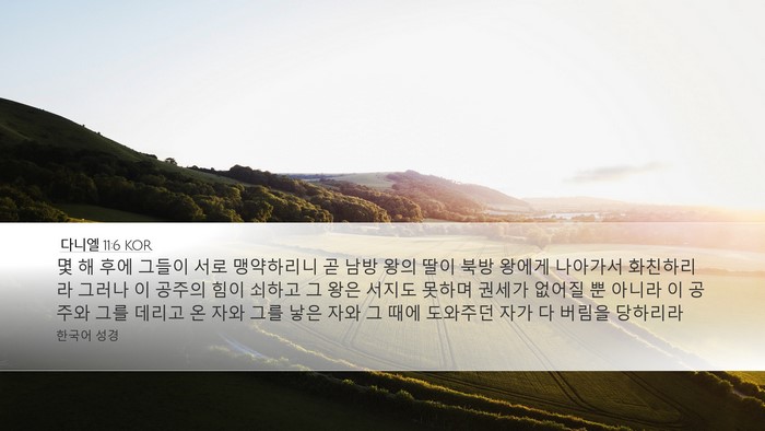 다니엘 11:6 KOR Bible Verse Image