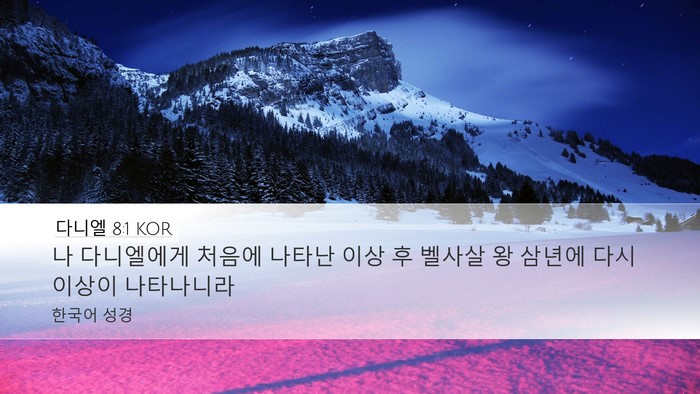 다니엘 8:1 KOR Bible Verse Image