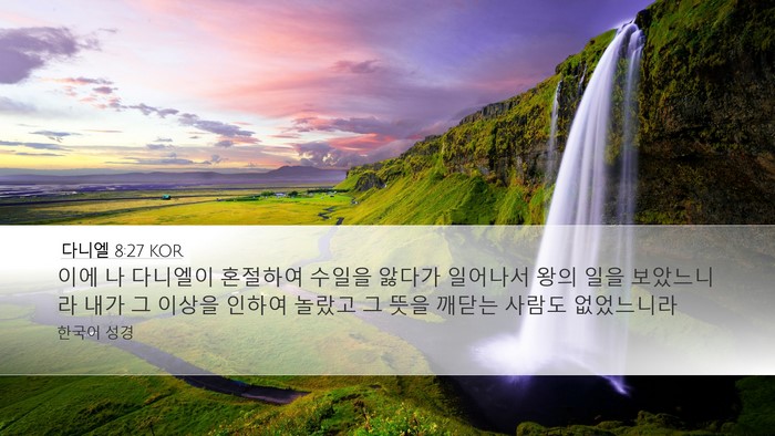 다니엘 8:27 KOR Bible Verse Image