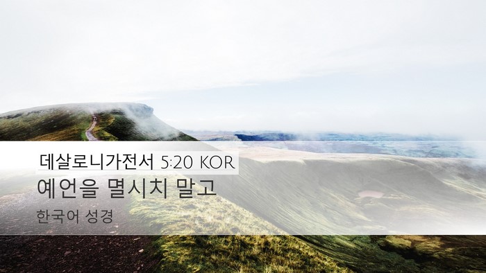 데살로니가전서 5:20 KOR Bible Verse Image