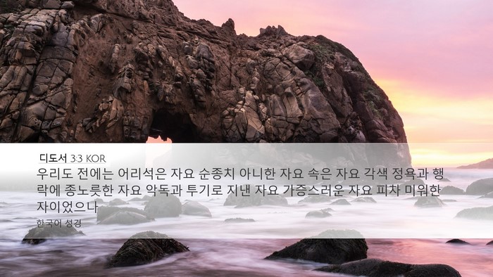 디도서 3:3 KOR Bible Verse Image