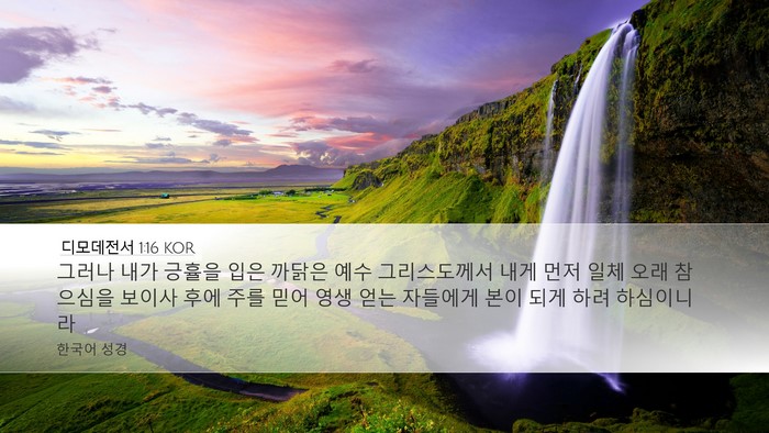 디모데전서 1:16 KOR Bible Verse Image