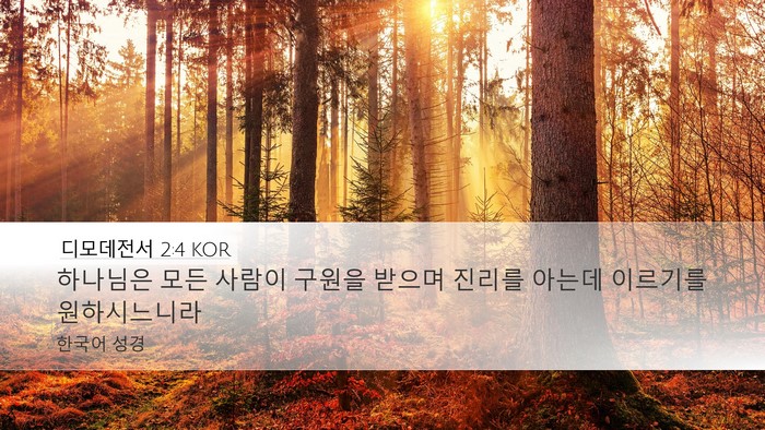 디모데전서 2:4 KOR Bible Verse Image