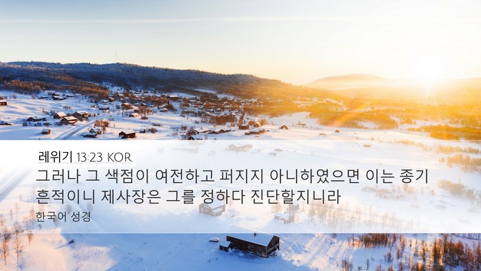 레위기 13:23 KOR Bible Verse Image