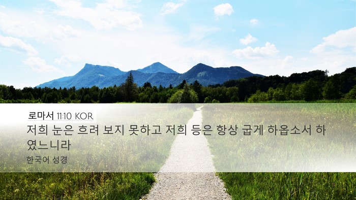 로마서 11:10 KOR Bible Verse Image
