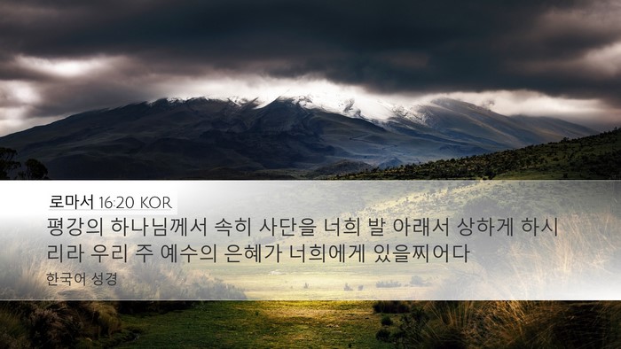 로마서 16:20 KOR Bible Verse Image