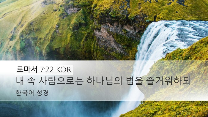 로마서 7:22 KOR Bible Verse Image