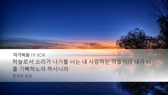 마가복음 1:11 KOR Bible Verse Image