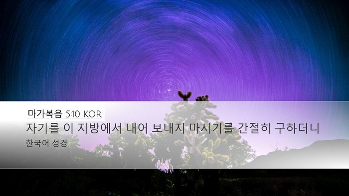 마가복음 5:10 KOR Bible Verse Image