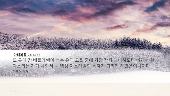 마태복음 2:6 KOR Desktop Wallpaper - 또 유대 땅 베들레헴아 너는 유대 - Desktop Bible Verse Wallpaper