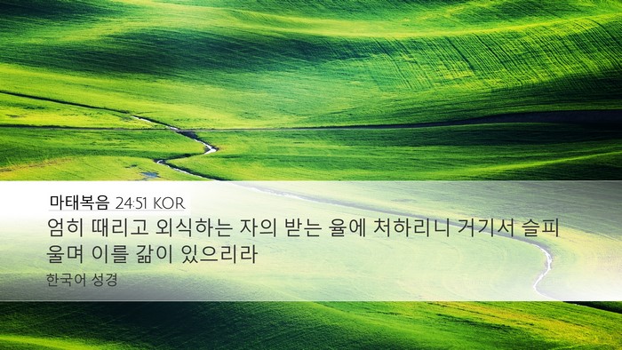 마태복음 24:51 KOR Bible Verse Image