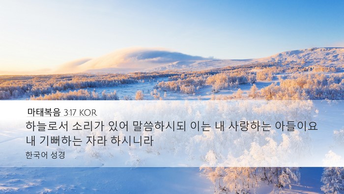마태복음 3:17 KOR Bible Verse Image