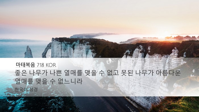 마태복음 7:18 KOR Bible Verse Image