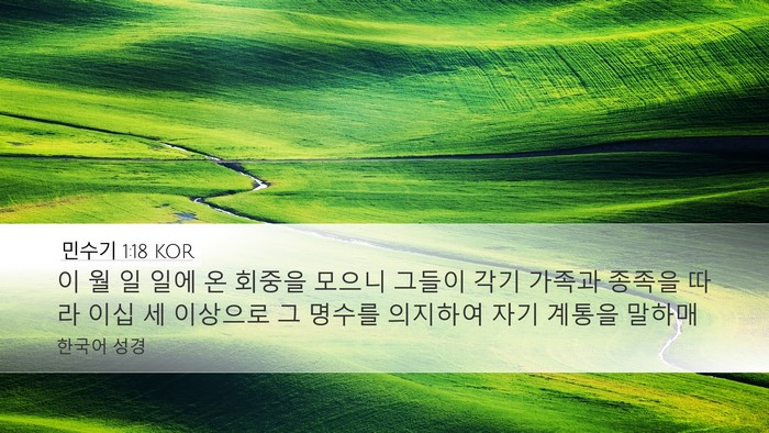 민수기 1:18 KOR Bible Verse Image