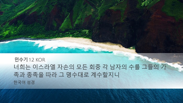 민수기 1:2 KOR Desktop Wallpaper - 너희는 이스라엘 자손의 모든 회중 - Desktop Bible Verse Wallpaper