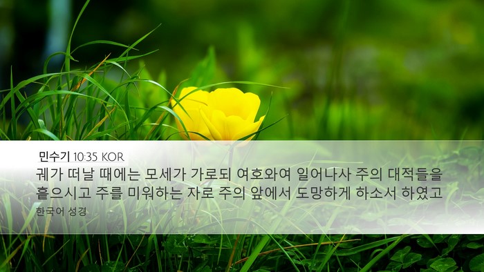 민수기 10:35 KOR Bible Verse Image