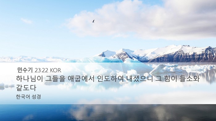 민수기 23:22 KOR Bible Verse Image