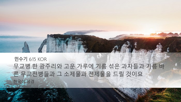 민수기 6:15 KOR Bible Verse Image