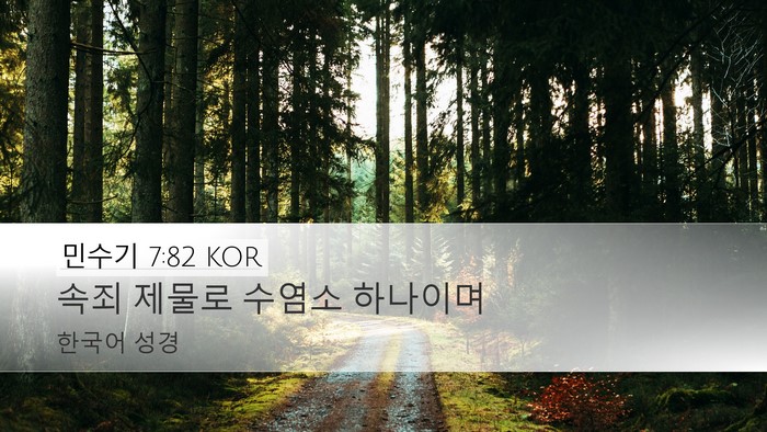 민수기 7:82 KOR Desktop Wallpaper - 속죄 제물로 수염소 - Desktop Bible Verse Wallpaper