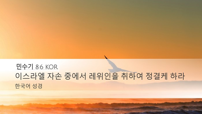 민수기 8:6 KOR Bible Verse Image