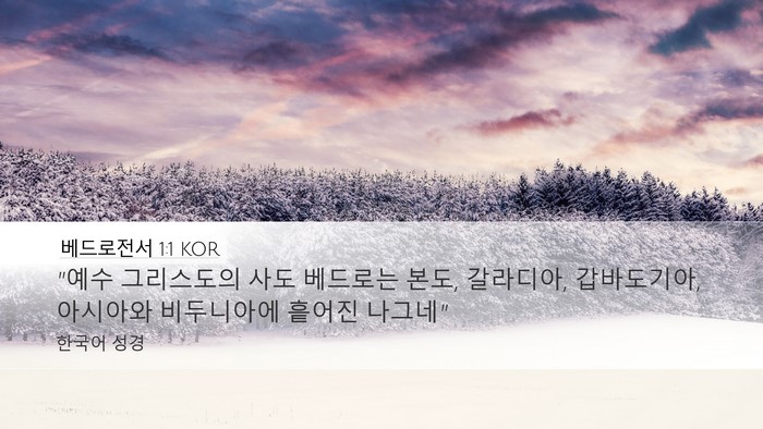 베드로전서 1:1 KOR Desktop Wallpaper - 