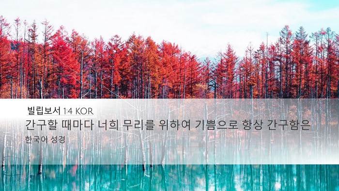 빌립보서 1:4 KOR Bible Verse Image