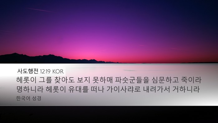 사도행전 12:19 KOR Bible Verse Image