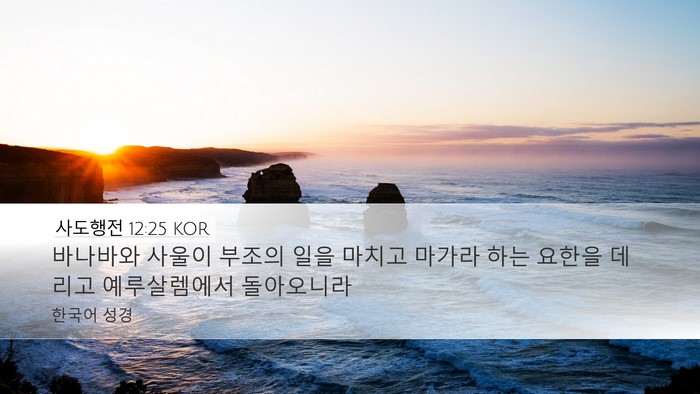 사도행전 12:25 KOR Bible Verse Image