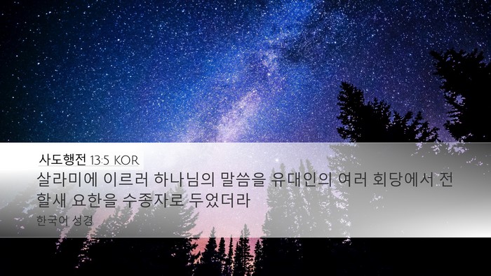 사도행전 13:5 KOR Bible Verse Image