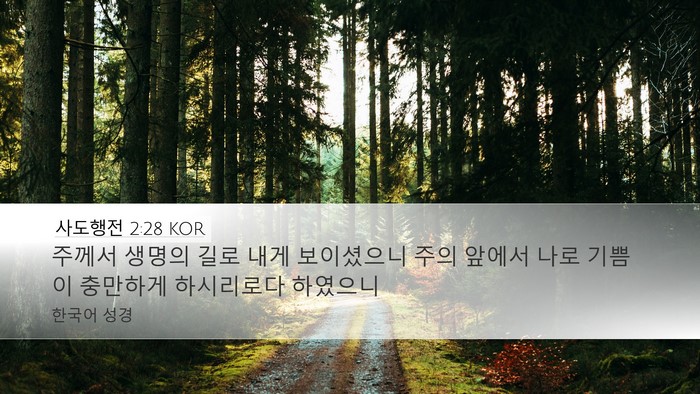 사도행전 2:28 KOR Bible Verse Image