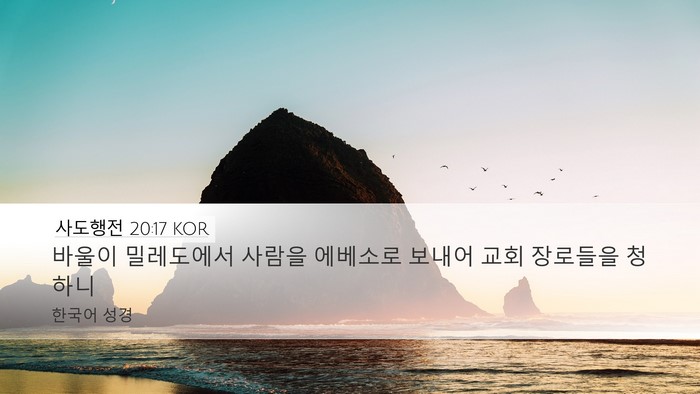사도행전 20:17 KOR Bible Verse Image
