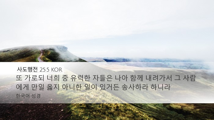 사도행전 25:5 KOR Bible Verse Image