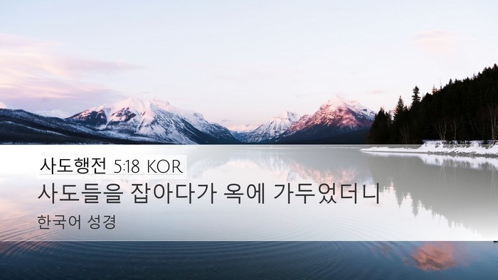 사도행전 5:18 KOR Bible Verse Image