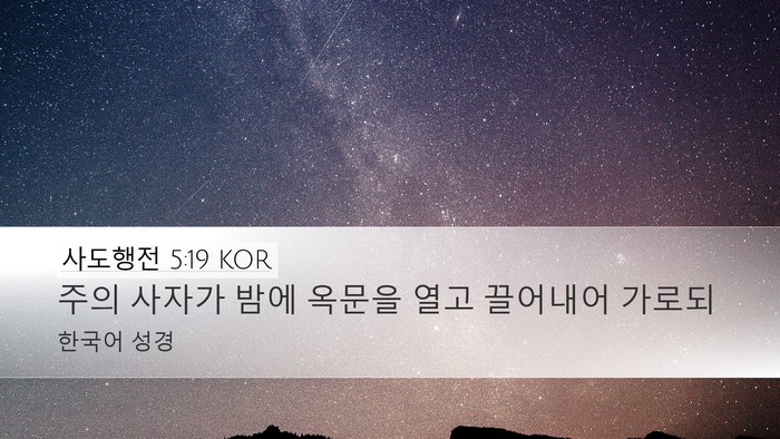 사도행전 5:19 KOR Bible Verse Image