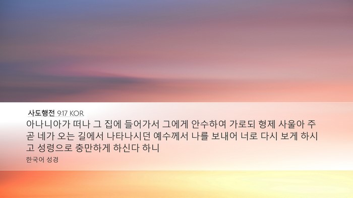 사도행전 9:17 KOR Bible Verse Image