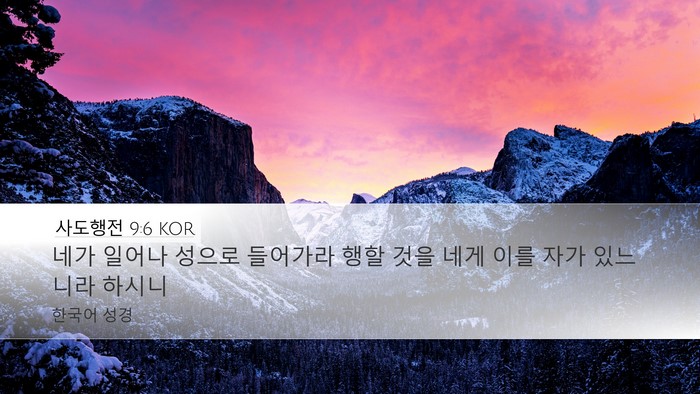 사도행전 9:6 KOR Bible Verse Image