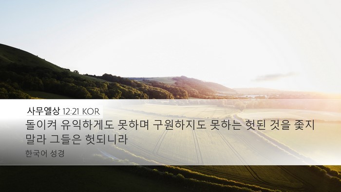 사무엘상 12:21 KOR Bible Verse Image