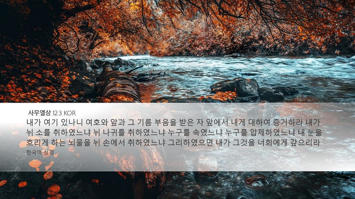 사무엘상 12:3 KOR Bible Verse Image