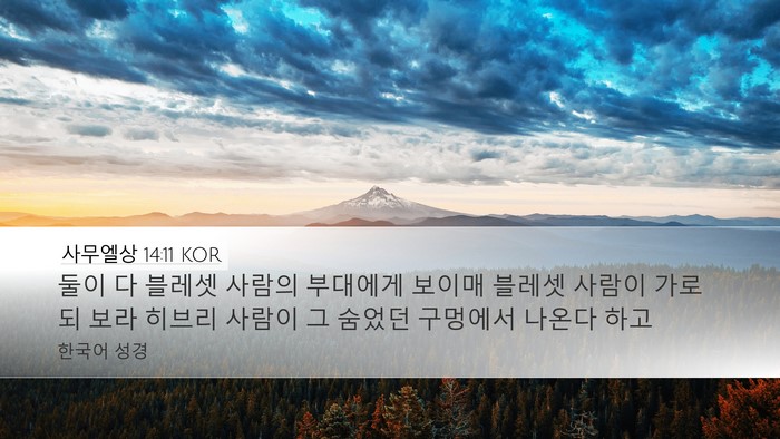 사무엘상 14:11 KOR Bible Verse Image