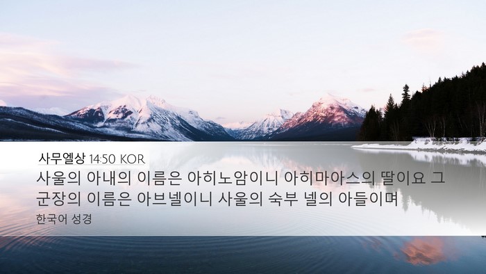사무엘상 14:50 KOR Bible Verse Image
