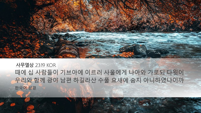 사무엘상 23:19 KOR Bible Verse Image