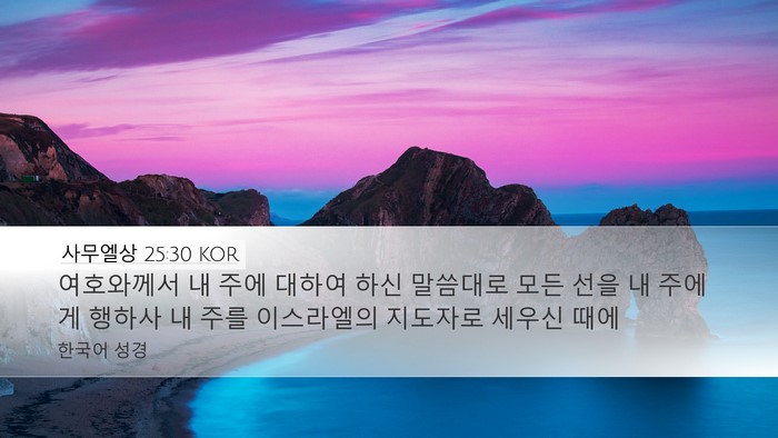 사무엘상 25:30 KOR Bible Verse Image