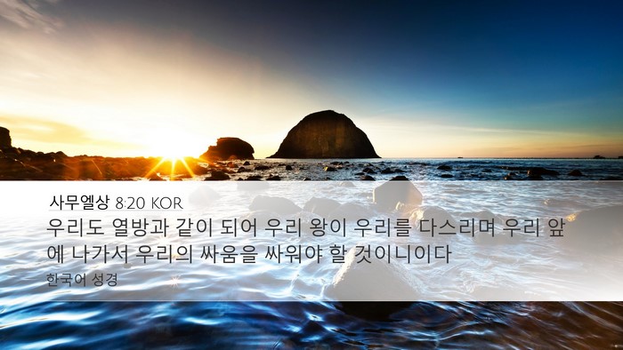 사무엘상 8:20 KOR Bible Verse Image