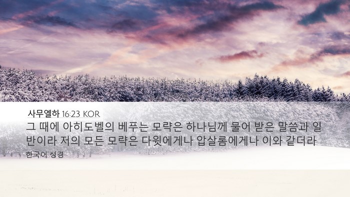 사무엘하 16:23 KOR Bible Verse Image