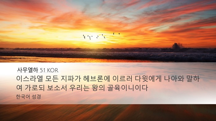사무엘하 5:1 KOR Bible Verse Image