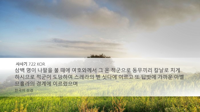 사사기 7:22 KOR Bible Verse Image